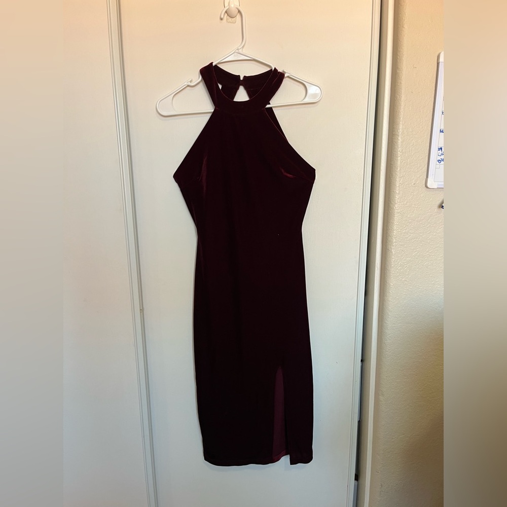 Windsor Red Velvet Maxi Dress Oxblood Size L Whimsigoth Formal